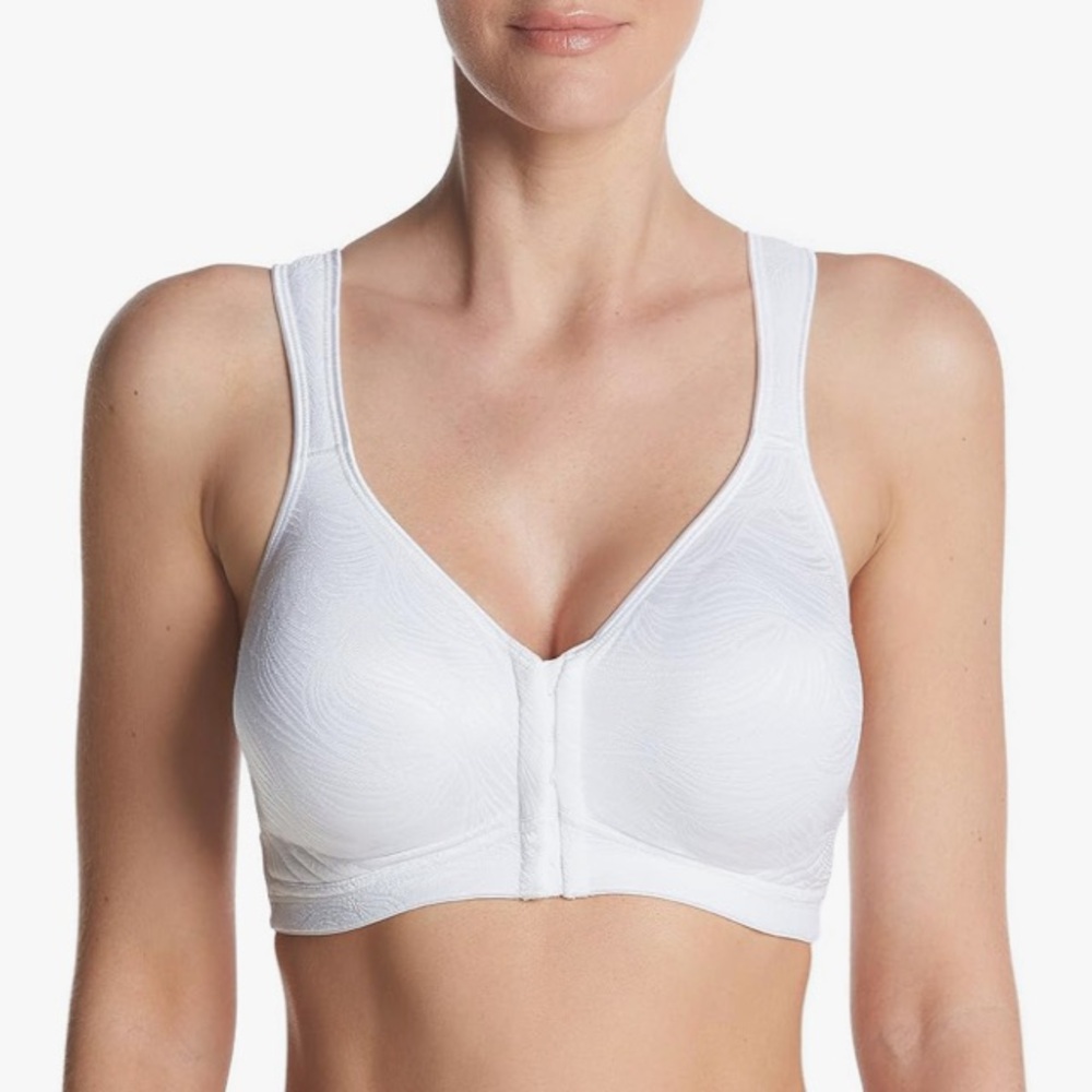 18 Hour Playtex Front Close Extra Back Support Wireless Bra - White 40D